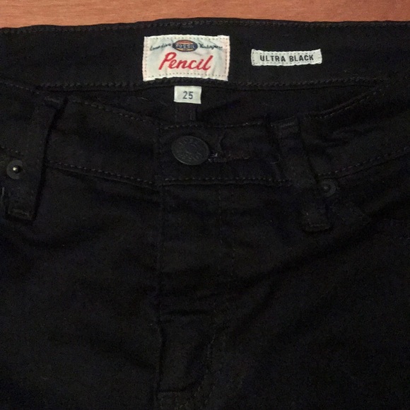 Fossil never worn ultra black pencil denim black jeans / pants - Picture 2 of 8